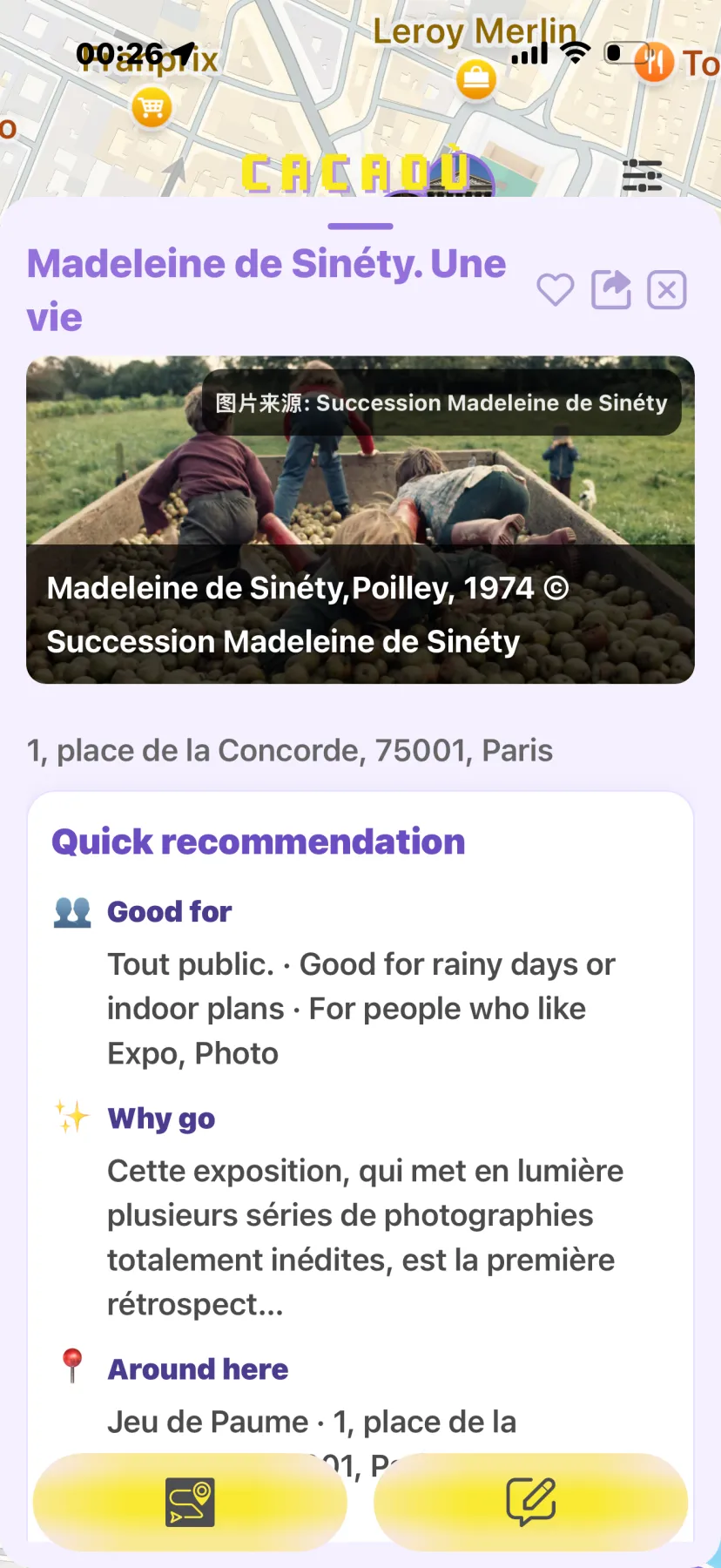 Détail d’une activité